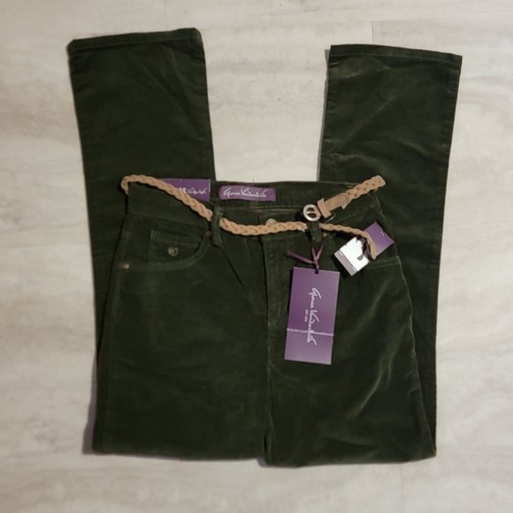 Gloria Vanderbilt Denim - Gloria Vanderbilt Amanda Classic Fit Tapered Green Jeans Womens 4P